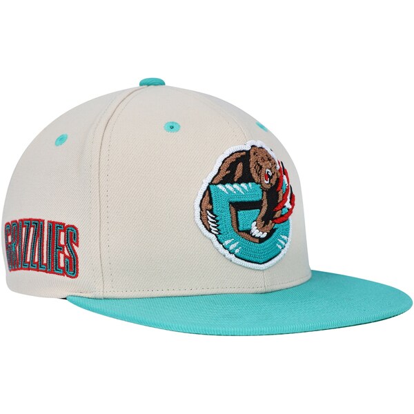 ミッチェル＆ネス ミッチェル&ネス メンズ 帽子 アクセサリー Vancouver Grizzlies Mitchell & Ness Hardwood Classics 2Tone ChainStitch Snapback Hat Cream/Turquoise