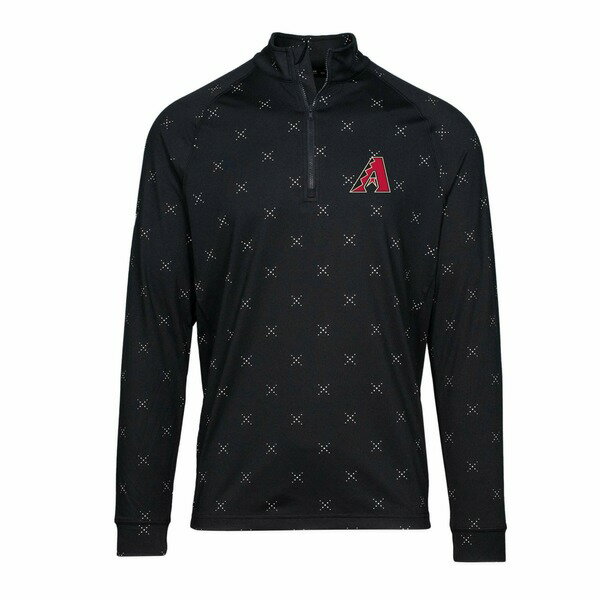 レベルウェア メンズ ジャケット＆ブルゾン アウター Arizona Diamondbacks Levelwear Finley Insignia 2.0 QuarterZip Pullover Top Black