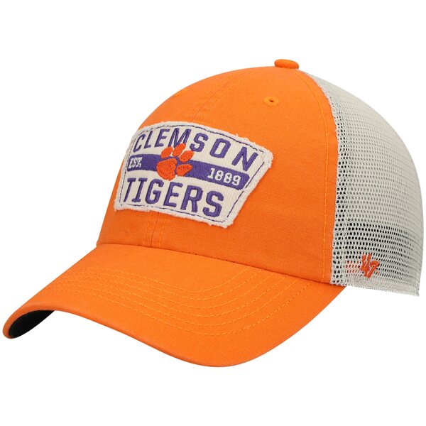 フォーティーセブン メンズ 帽子 アクセサリー Clemson Tigers '47 Crawford Clean Up Trucker Snapback Hat Orange