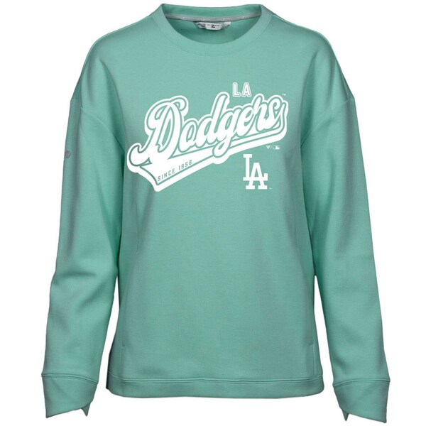٥륦 ǥ ѡåȥ  Los Angeles Dodgers Levelwear Women's Fiona Sweep Pullover Sweatshirt Mint