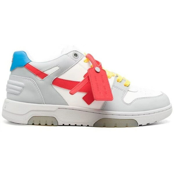 OFF-WHITE オフホワイト メンズ スニーカー 【OFF-WHITE Out Of Office OOO Low Tops Grey Red Yellow】 サイズ US_8(26.0cm) White/Grey/Red/Yellow/Blue