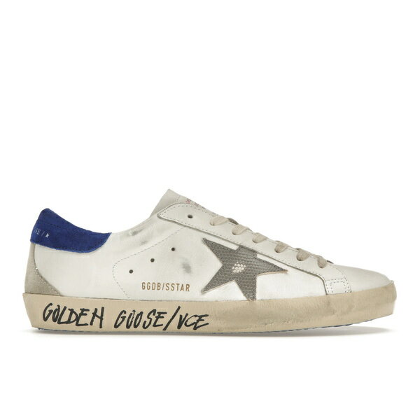 Golden Goose ゴールデングース メンズ スニーカー 【Golden Goose Super-Star White Snake Blue】 サイズ US_8(26.0cm) White/Snake Blue