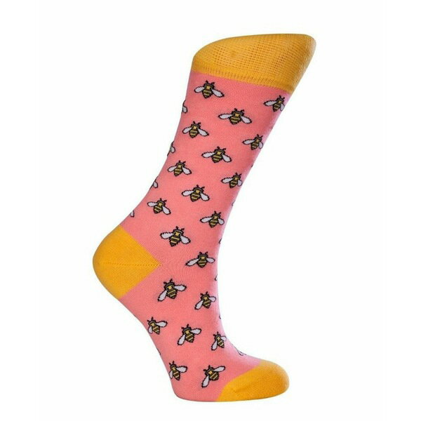 u \bN Jpj[ fB[X C A_[EFA Women's Bee W-Cotton Novelty Crew Socks with Seamless Toe Design, Pack of 1 Pink
