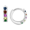 GtB[ RNV fB[X sAXCO ANZT[ EFFY&reg; Emerald Small Huggie Hoop Earrings (1/4 ct. t.w.) in Sterling Silver (Also in Sapphire, Ruby & Multi-Gemstone), 0.33