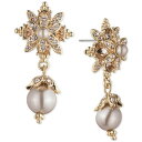 }PbT fB[X sAXCO ANZT[ Gold-Tone Crystal & Imitation Pearl Drop Earrings Gold