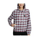 コンセプトスポーツ レディース パーカー・スウェットシャツ アウター Women's Navy, Red Houston Texans Sienna Flannel Long Sleeve Hoodie Top Navy, Red