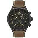 eB\bg Y rv ANZT[ Men's Swiss Chronograph XL Beige Leather Strap Watch 45mm Beige