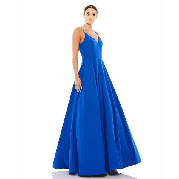 マックダガル レディース ワンピース トップス Women's Ieena Classic A-Line V-Neck Ball gown Royal