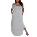 zCg}[N fB[X s[X gbvX Plus Size Lexi Maxi Dress Heather Gray