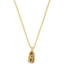 }CPR[X fB[X lbNXE`[J[Ey_ggbv ANZT[ 14K Gold Plated Tiger's Eye Dog Tag Necklace Brown