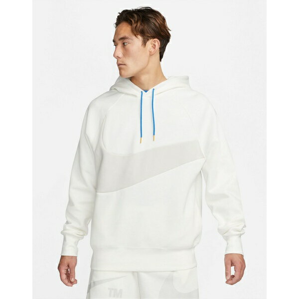 ナイキ メンズ パーカー・スウェットシャツ アウター Nike Swoosh Pack hoodie in off white Off white