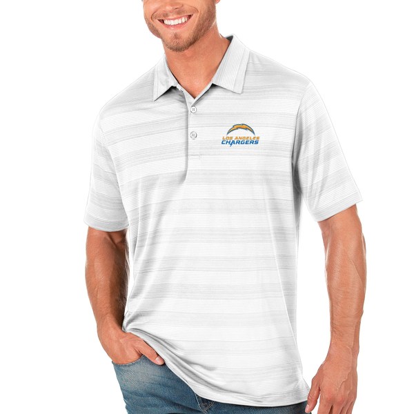 アンティグア メンズ ポロシャツ トップス Los Angeles Chargers Antigua Compass Polo White