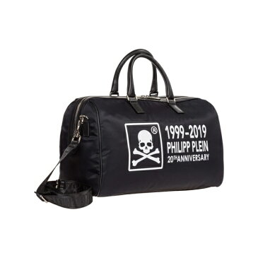 フィリッププレイン メンズ ボストンバッグ バッグ Philipp Plein Travel Duffle Weekend Shoulder Bag Nylon Anniversary 20th Black