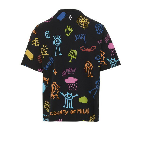 マルセロバーロン メンズ カットソー トップス Marcelo Burlon T-shirt Black マルセロバーロン メンズ カットソー トップス Marcelo Burlon T-shirt Black