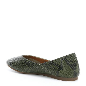 ラッキーブランド レディース サンダル シューズ Alba Leather Snake Print Flats Rifle Green