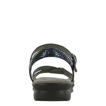 エスエーエス レディース サンダル シューズ Duo Shiny Dot Print Leather Sandals Navy Perla