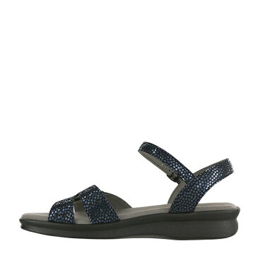 エスエーエス レディース サンダル シューズ Duo Shiny Dot Print Leather Sandals Navy Perla