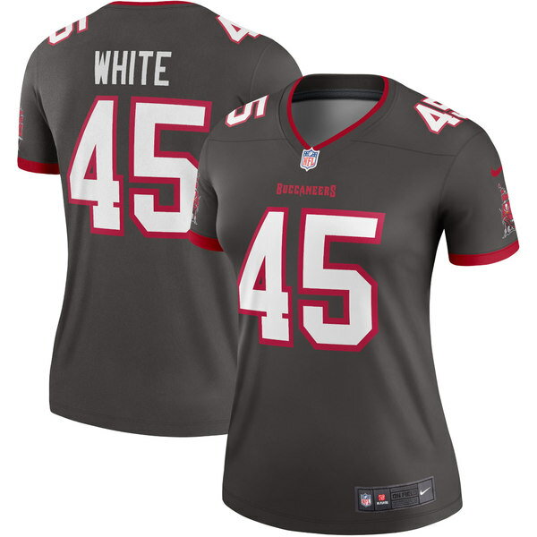 ナイキ レディース ユニフォーム トップス Devin White Tampa Bay Buccaneers Nike Women's Alternate Legend Jersey Pewter