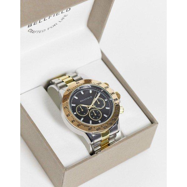 【あす楽&即日出荷】 ベルフィールド メンズ 腕時計 アクセサリー Bellfield mens bracelet watch with black dial Multi -