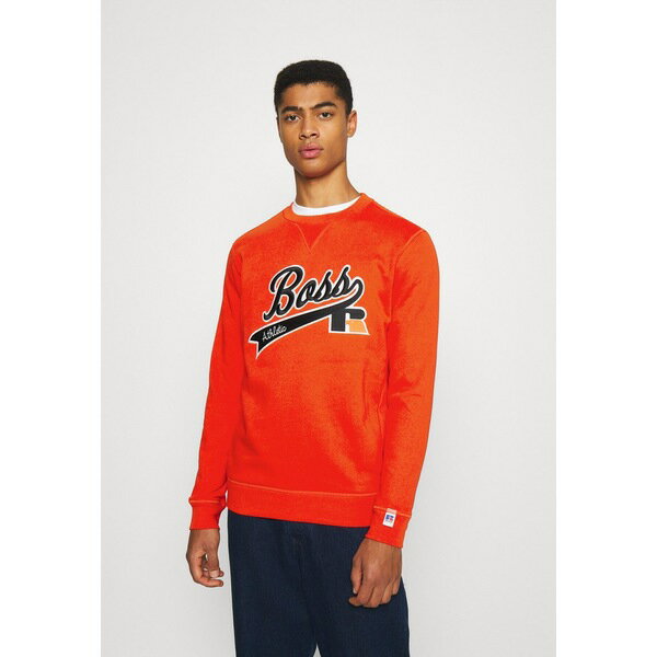 ボス メンズ パーカー・スウェットシャツ アウター BOSS X RUSSELL ATHLETIC STEDMAN - Sweatshirt - bright orange