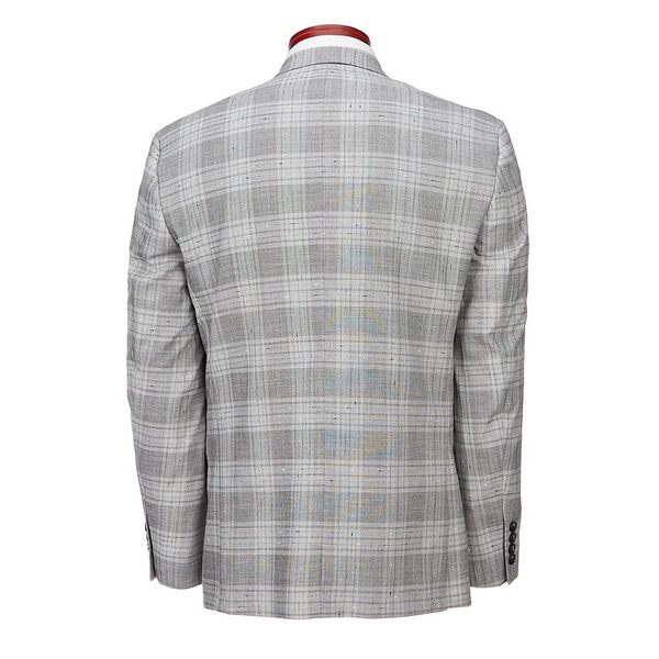 ムラノ メンズ ジャケット&ブルゾン アウター Slim-Fit Slub Plaid Suit Separates Blazer Grey ムラノ メンズ ジャケット&ブルゾン アウター Slim-Fit Slub Plaid Suit Separates Blazer Grey