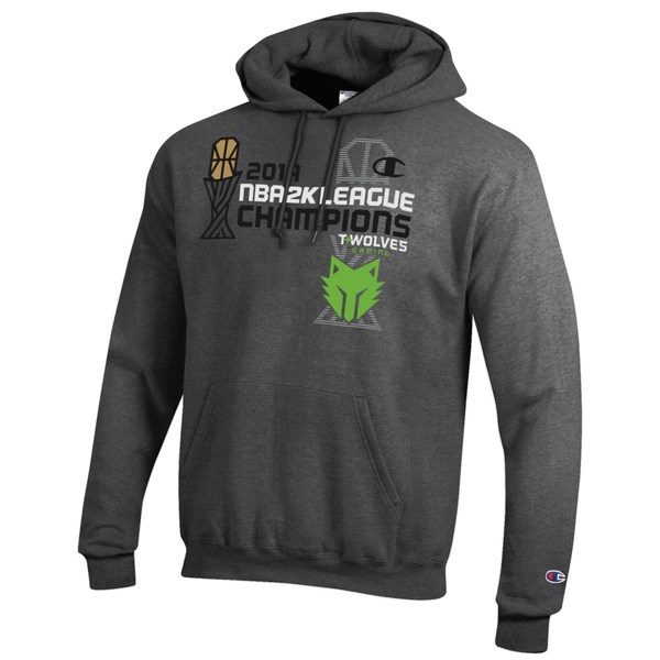 チャンピオン メンズ パーカー・スウェットシャツ アウター T Wolves Gaming Champion Gray 2019 NBA 2K League Champions Powerblend Pullover Hoodie