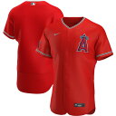 ナイキ メンズ ユニフォーム トップス Los Angeles Angels Nike Alternate Authentic Team Logo Jersey Red