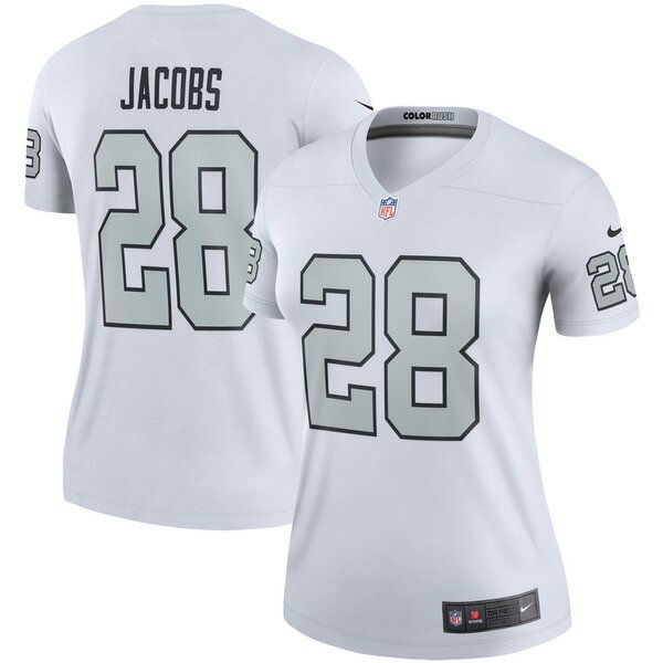 ナイキ レディース ユニフォーム トップス Josh Jacobs Las Vegas Raiders Nike Women's Color Rush Legend Player Jersey White