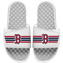 ACXCh Y T_ V[Y Boston Red Sox ISlide Varsity Stripes Slide Sandals White