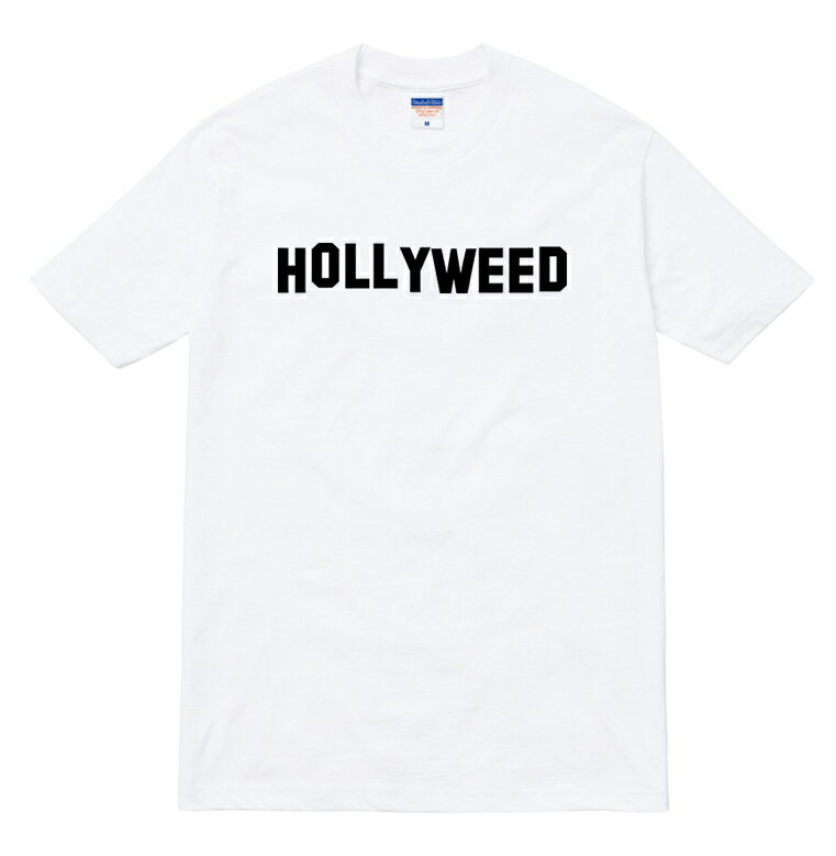 HOLLYWEED teeシャツ/半袖 メンズ レディース ストリート hollywood ハリウッド weed 看板 大麻 マリファナ ガンジャ ウィード スモーク パロディ ブランド アメリカ セレブ カリフォルニア california ロゴ トップス 字 デザイン グラフィック tee tシャツ