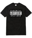 EXPLICIT Tシャツ/半袖 レディース メンズ ストリート 過激 18禁 Parental Advisory 注意 ブラック ホワイト 黒 白 ロゴ トップス tee tシャツ