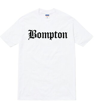 BOMPTON Tシャツ/半袖 レディース メンズ ストリート ブランド bompton ボンプトン 西海岸 ギャング bloods crips チカーノ コンプトン compton ブラッズ クリップス ウェストコースト ローライダーブラック ホワイト 黒 白 ロゴ トップス tee tシャツ