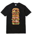 HAMBURGER teeシャツ/三色展開 半袖 メンズ レディース ブランド big ビッグ ソース mega メガ ストリート ホットドッグ ソーセージ アメリカン 食べ物 ジャンクフード ハンバーガー デザイン グラフィック tee tシャツ