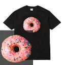 DONUTS teeシャツ/三色展開 半袖 メンズ レディース ブランド ドーナッツ ドーナツ クリーム ストロベリー いちご 苺 チョコレート チ..