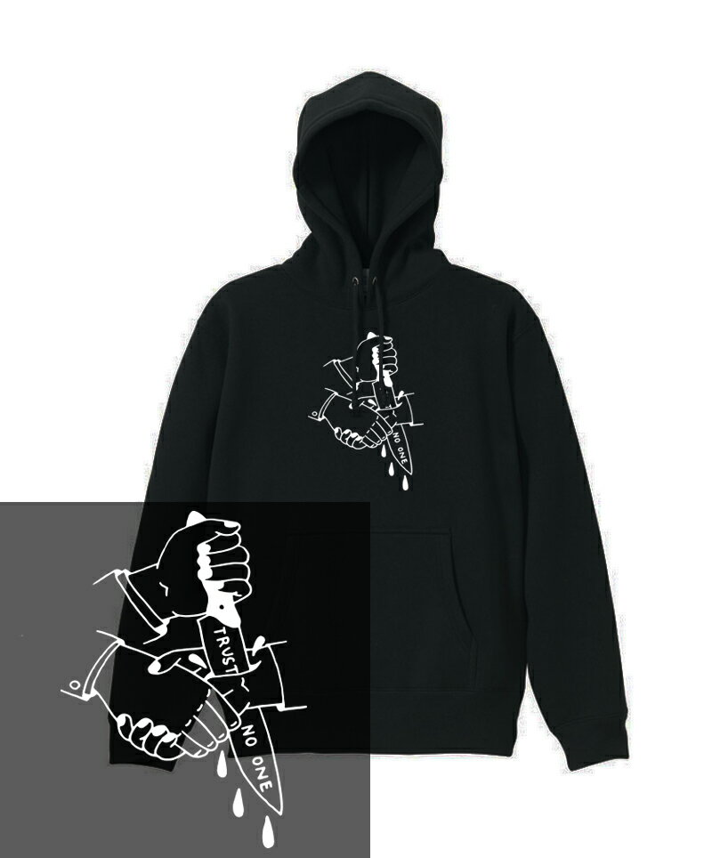 DTA HOODIE 握手 包丁 ナイフ 刺青 入墨 タトゥー tattoo トラディショナル アウトロー ギャング アート 芸術 art イラスト ヘビーウェイト ヘヴィー 厚手 スウェット フーディ パーカー 裏起毛 トップス ロゴ メンズ レディース