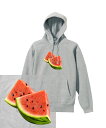 WATERMERON HOODIE スイカ すいか ウォーターメロン 果物 果実 フルーツ 果汁 野菜 夏 写真 フォト かわいい おしゃれ ストリート ヘビーウェイト ヘヴィー 厚手 スウェット フーディ パーカー 裏起毛 トップス ロゴ メンズ レディース