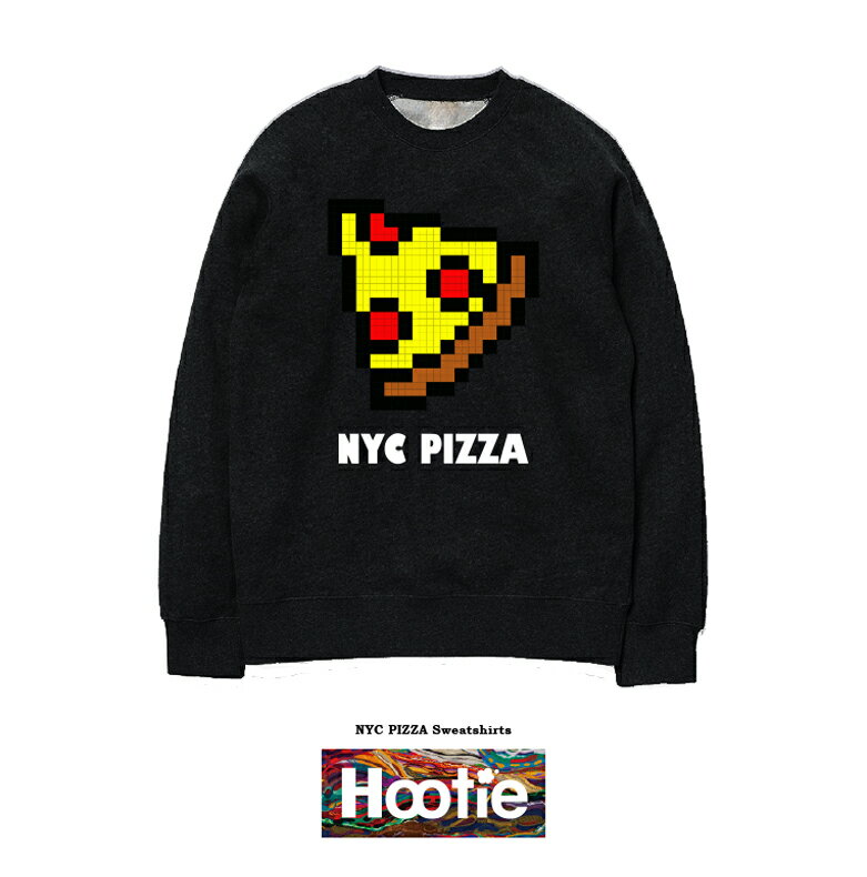 楽天AstyleJapanNYC PIZZA SWEAT ストリート ブランド スケーター SK8 DOT ドット GAME テレビゲーム ドット柄 NYC new york ジャンクフード JUNK FOOD ファッション cafe カフェ フライドポテト 名言 デザイン ダイアモンド トレーナー ピザ ファミコン ボア スウェット