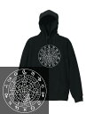 MAGIC CIRCLE HOODIE マジックサークル 魔法陣 魔除け 錬金術 悪魔召喚 黒魔術 闇 病み 秘密結社 イルミナティ フリーメーソン 秘術 六芒星 五芒星 呪い 呪術 ヘビーウェイト ヘヴィー 厚手 スウェット フーディ パーカー 裏起毛 トップス ロゴ メンズ レディース