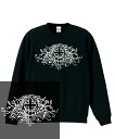 THORNS CROSS SWEATSHIRT 十字架 クロス イバラ いばら 荊 キリスト ジーザス マリア ロザリオ カトリック 宗教画 人気 ストリート 流行 トレーナー スウェット メンズ レディース hiphop ストリート ブランド クルーネック スウェット