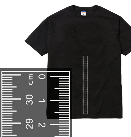 ちゃんと測れる 定規 tシャツ メジャー 30cm だいたい30cm 便利 ライフハック 物差し 測定 文房具 事務用品 OA 作業 事務 効率化 メンズ レディース ブランド tee Tシャツ