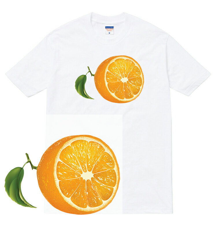 ORANGE Tシャツ オレンジ orange 果物 フルーツ 果実 果汁 プリント かわいい おしゃれ 食べ物 grape furits ストリート メンズ レディ..