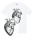 HEART Tシャツ 心臓 ハート 臓器 アナトミー アナトミカル 解剖図 人体 人間 おしゃれ 人気 プリント デザイン グラフィック ストリート メンズ レディース 半袖 tee tシャツ