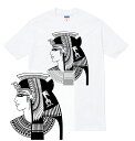 クレオパトラ Tシャツ cleopatra 美 女神 女王 エジプト 古代神 神 ヒエログリフ 象形文字 壁画 歴史 ファラオ スフィンクス egypt アヌビス セト おしゃれ 人気 プリント デザイン グラフィック ストリート メンズ レディース 半袖 tee tシャツ