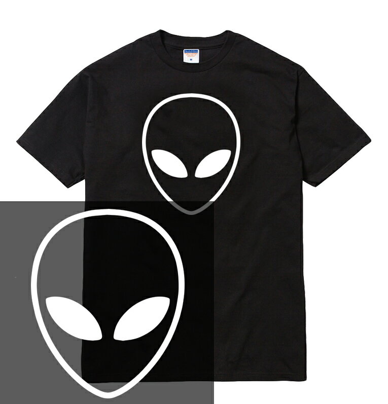 ALIEN Tシャツ alien エイリアン グレイ 宇宙人 アヌンナキ ufo 未確認生命体 スペース エリア51 ロズウェル事件 人気 プリント デザイン グラフィック ストリート メンズ レディース 半袖 tee tシャツ