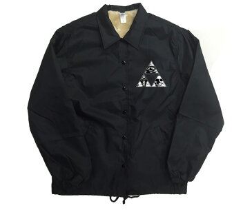 ILLUMINATI JKT/ストリート ブランド イルミナティ フリーメイソン フリーメーソン illuminati freemason The Eye Of Providence アメリカ ピラミッド 切手 都市伝説 秘密結社 陰謀論 アウター ジャンパー ブルゾン 裏ボア ボア コーチjkt コーチジャケット jkt