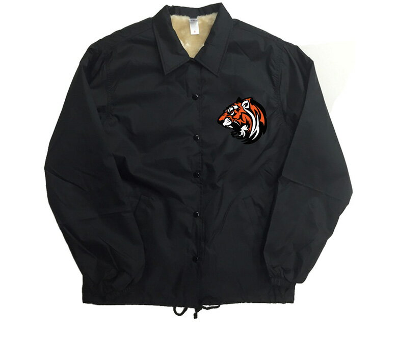 TIGER COACH JKT ストリート ブランド 虎 トラ アニマル 動物 アウター ジャンパー ブルゾン デザイン ロゴ アウター ブルゾン ボア コーチjkt コーチジャケット jkt ファー ファー付き スカジャン 刺繍 タイガー 表 イラスト ハンター hunter 総柄 虎柄 ヒョウ柄 レオパード