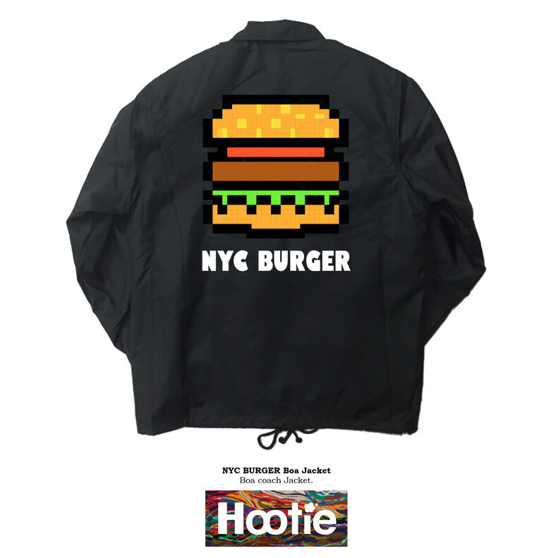 【NYC HUMBURGER JKT】 ストリート ブランド スケーター SK8 ドット GAME テレビゲーム ドット柄 ハンバーガー illuminati NYC new york ジャンクフード JUNK FOOD ファッション フライドポテ…