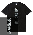 極悪非道 Tシャツ 半袖 極悪 漢字 不良 アウトロー 反社会 文字 日本語 メンズ レディース ユニセックス 大きいサイズ ダンス 衣装 HIPHOP ストリート ブランド tee tシャツ