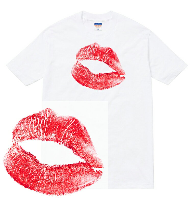 KISS MARK Tシャツ 半袖 キスマーク 唇 くちびる クチビル kiss チュー 接吻 セクシー sexy メンズ レディース ユニセックス 大きいサイズ ダンス 衣装 HIPHOP ストリート ブランド tee tシャツ