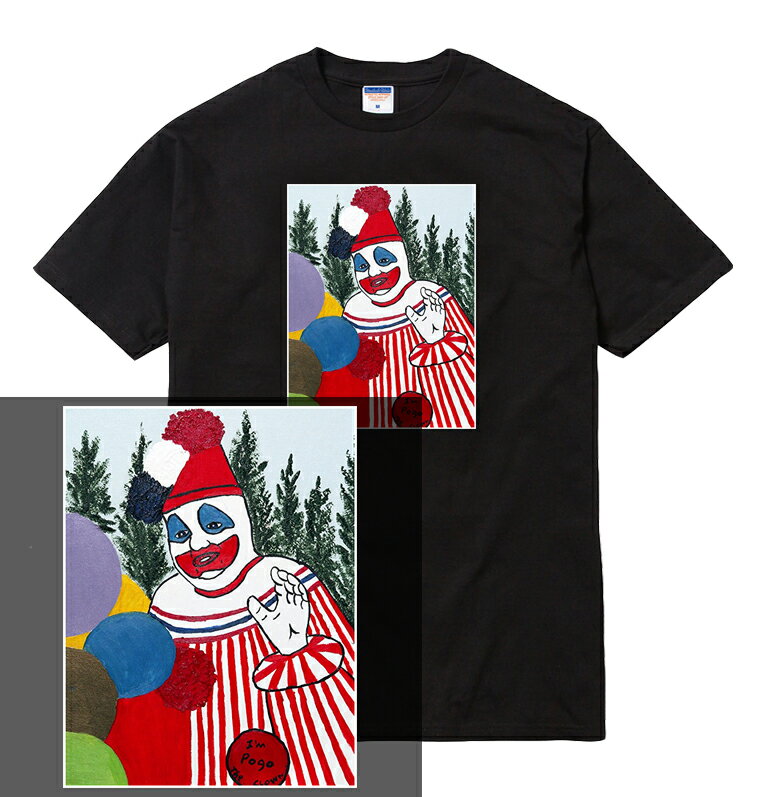 PIERO tシャツ 半袖 ピエロ 殺人鬼 ジョンウェインゲイシー 猟奇殺人 サイコパス 道化師 ジョーカー joker イラスト シリアルキラー 病み メンズ レディース ユニセックス 大きいサイズ ダンス 衣装 HIPHOP ストリート ブランド tee Tシャツ